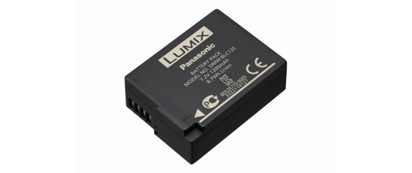 Panasonic Lithium-Ionen-Akku DMW-BLC12E 1200 mAh / 7,2 Volt, DMC-FZ200/G6/G5