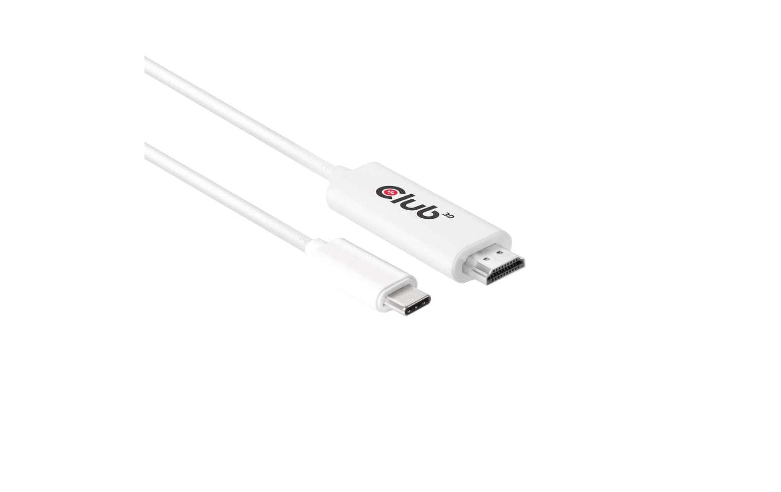 Club 3D, USB-C auf HDMI 2.0 UHD Aktiv Kabel, 1.8 Meter