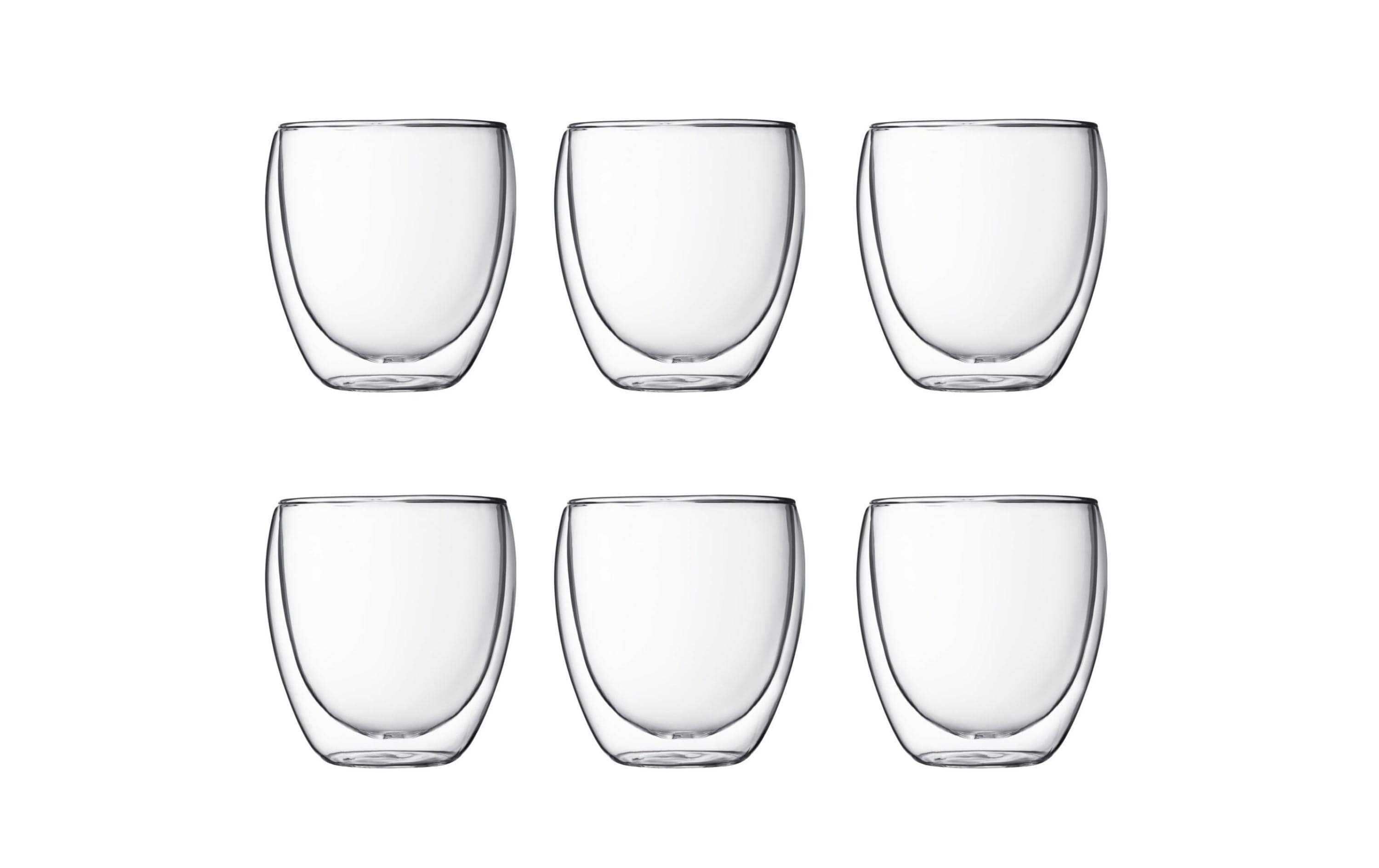 Bodum PAVINA Glas 0.25 Liter Set 6er Set, Glas, 0.25 Liter