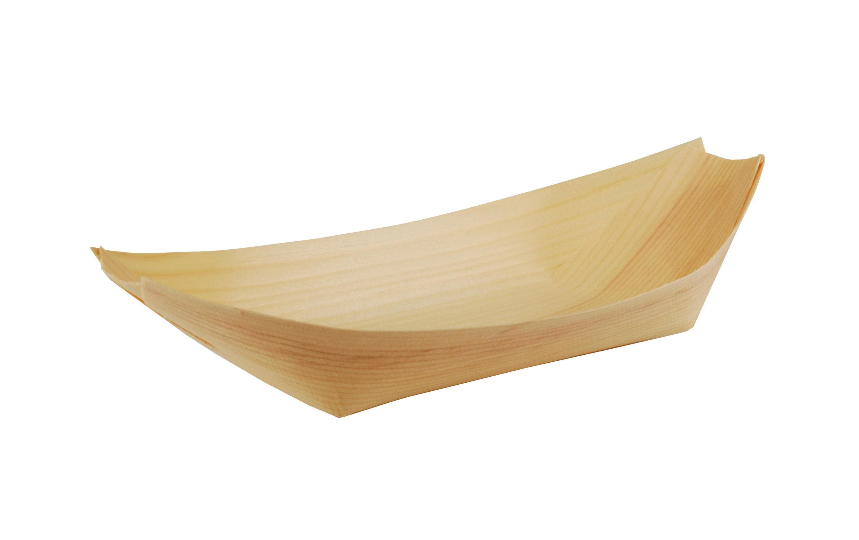 Papstar Holz-Fingerfood-Schalen Schiffchen Inhalt 50 Stück