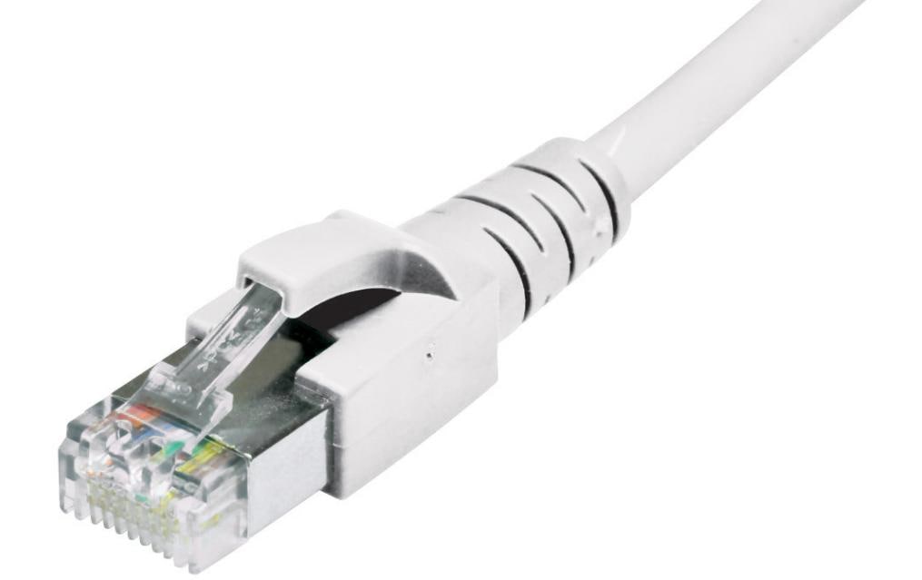 Dätwyler Patchkabel: S/FTP, 2m, weiss Cat.6A, AWG26, 10Gbps, 500MHz
