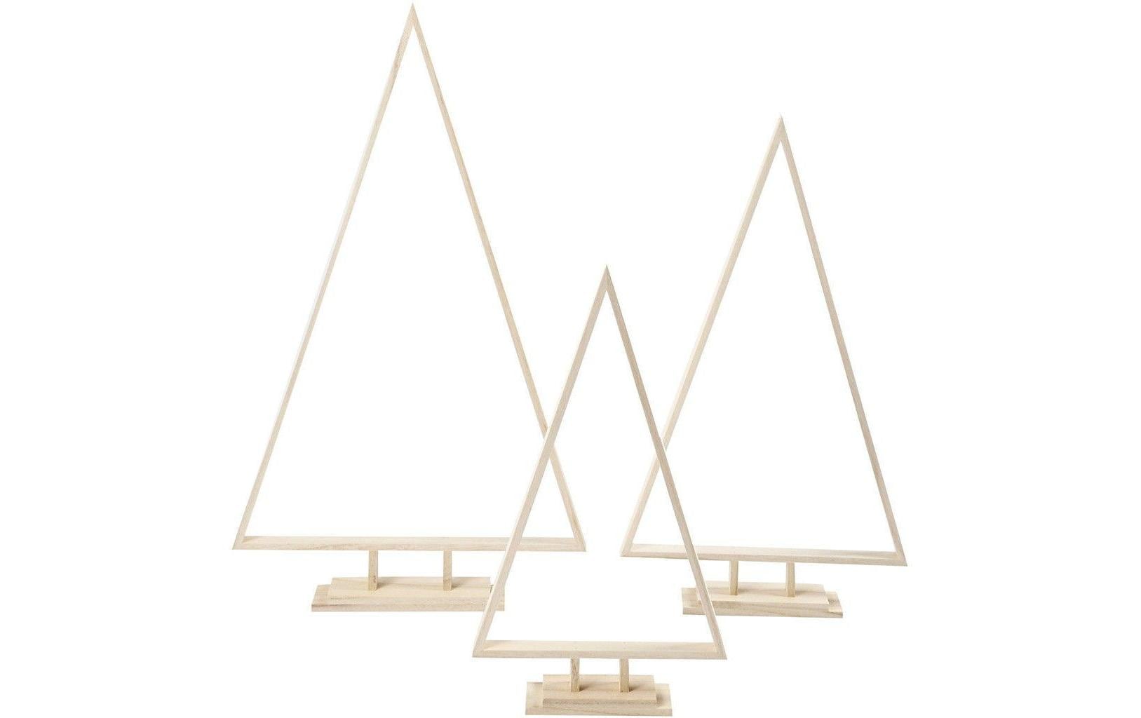 Creativ Company Holzfigur Weihnachtsbäume 3 Stück, H: 40 + 50 + 60 cm