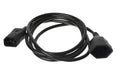 Verlängerungs-Netzkabel 1.5 m C14 / T13 3x1mm2, schwarz