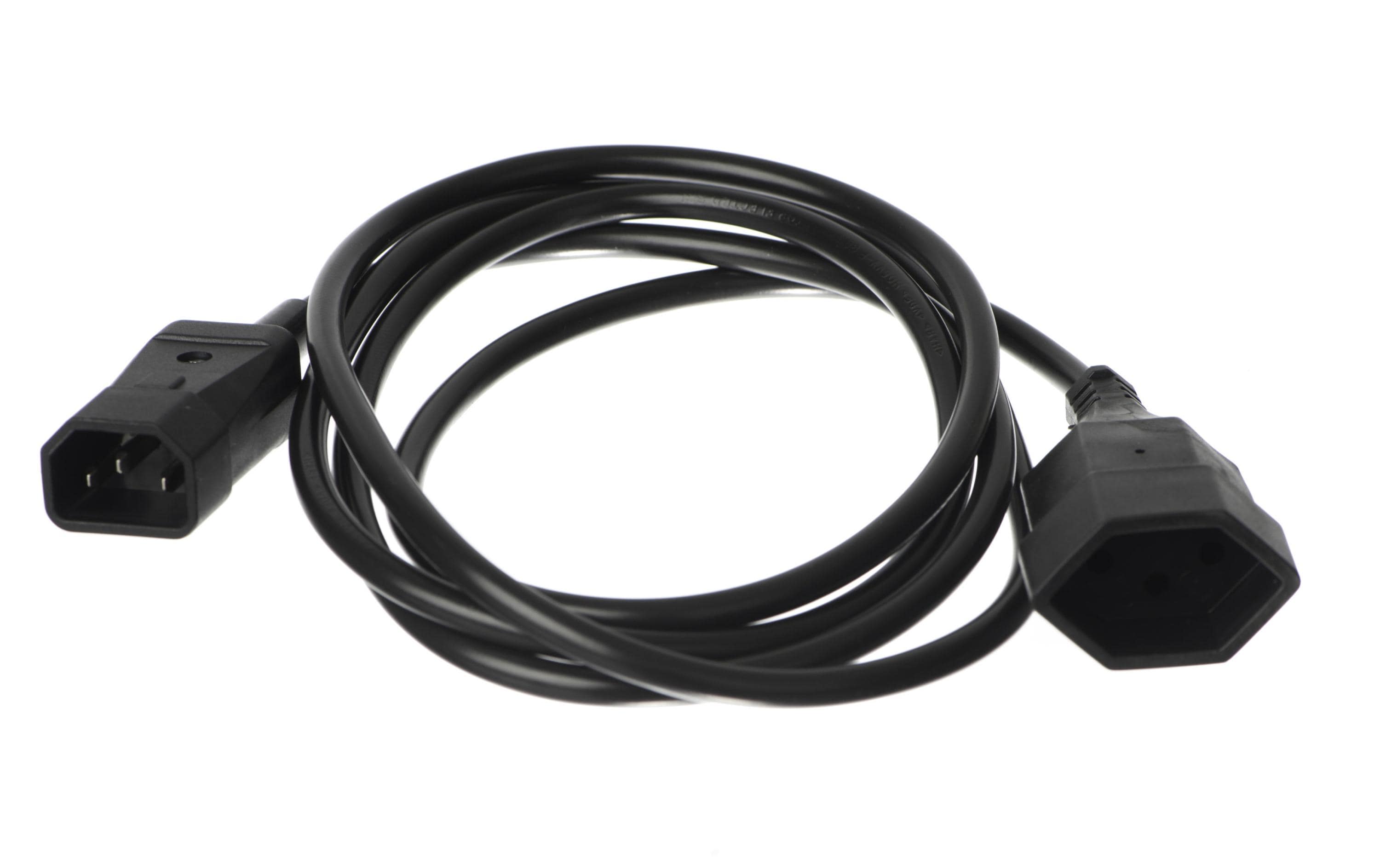 Verlängerungs-Netzkabel 1.5 m C14 / T13 3x1mm2, schwarz