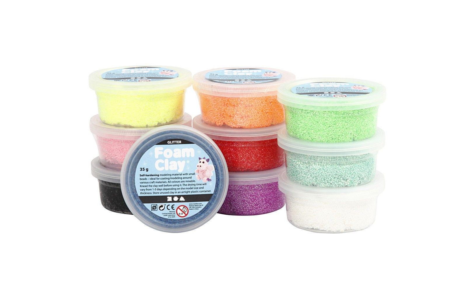 Creativ Company Foam Clay Glitzer 10 x 35 g
