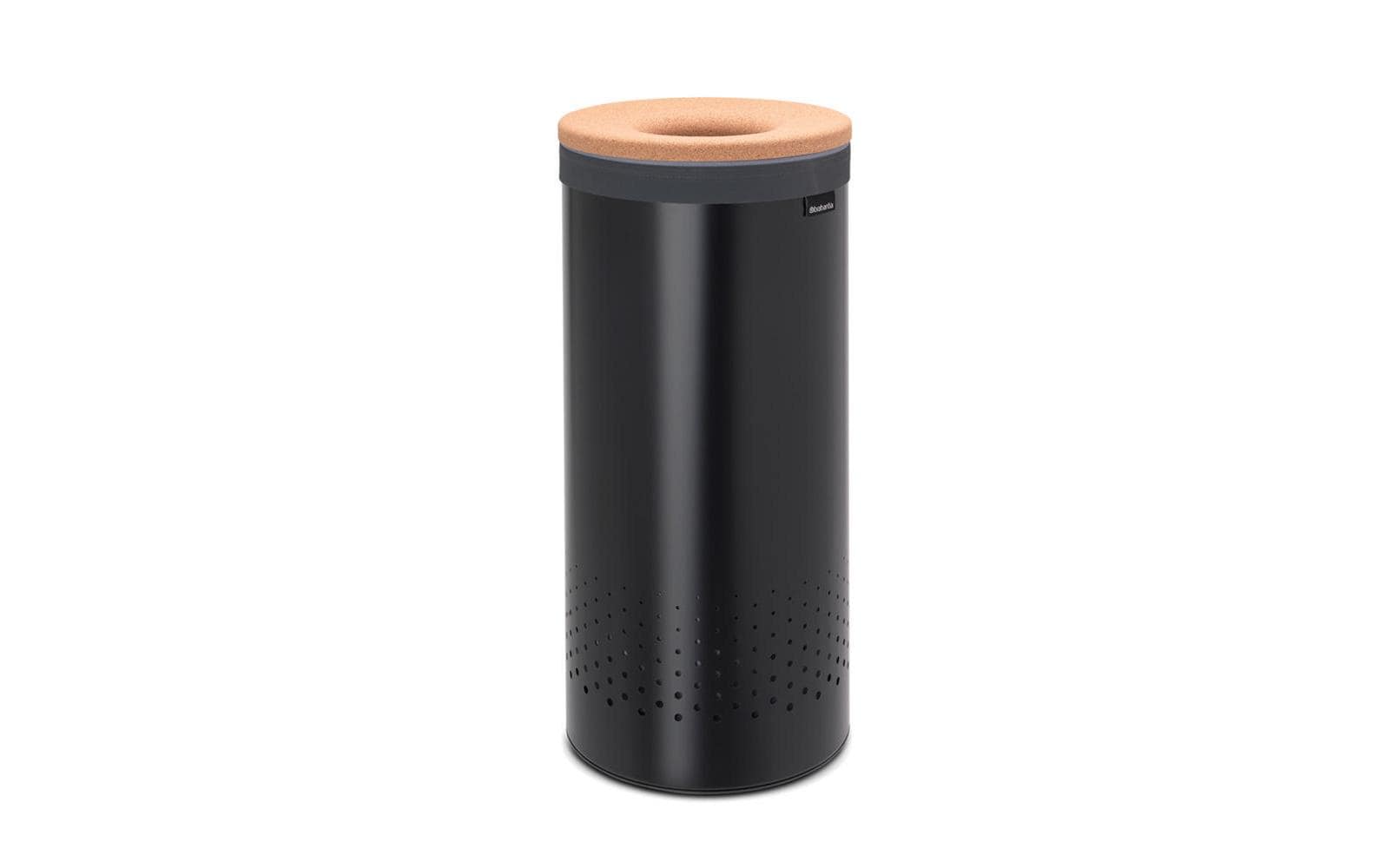 Brabantia Wäschebox mit Korkdeckel Inhalt 35 Liter, schwarz