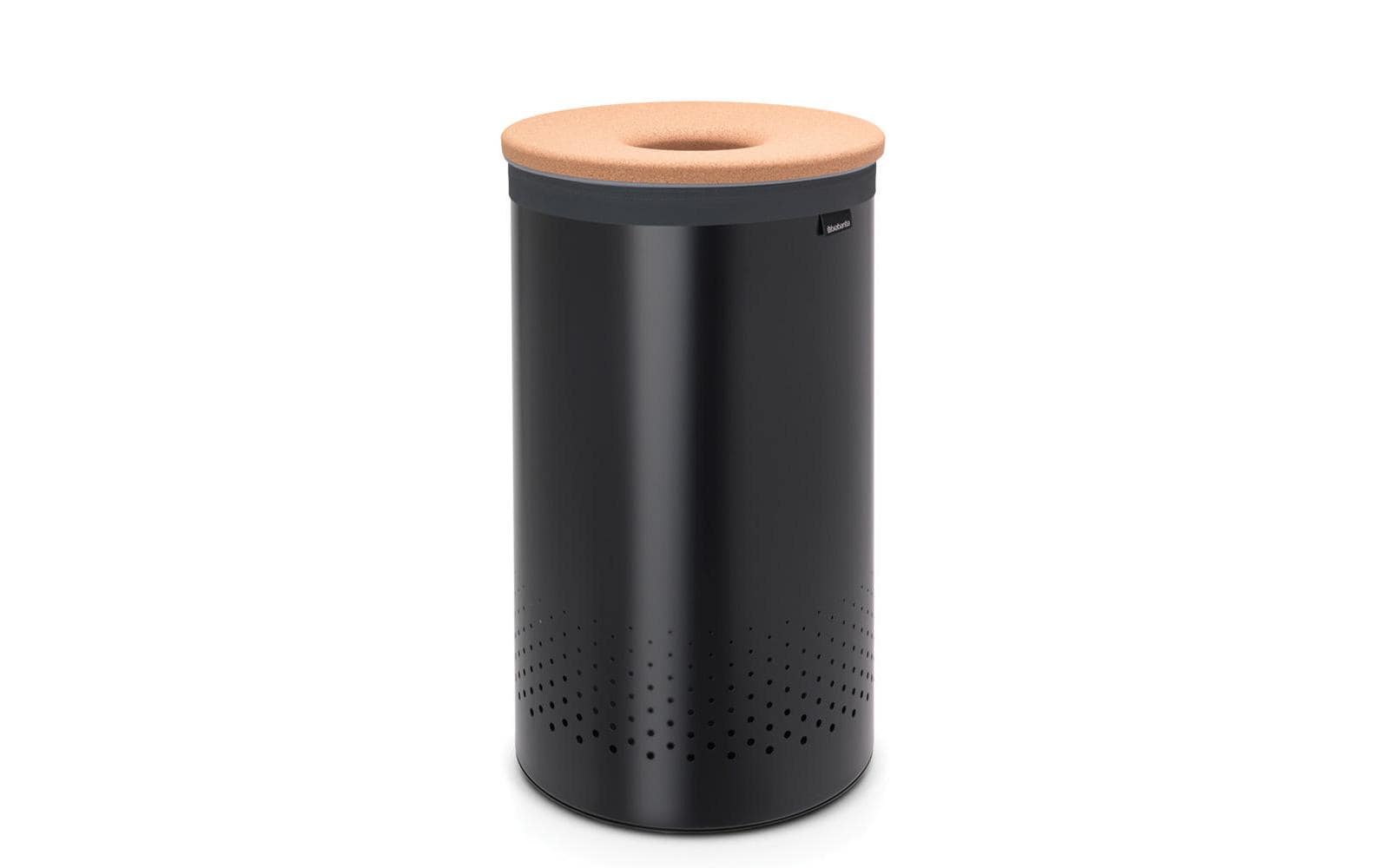 Brabantia Wäschebox mit Korkdeckel Inhalt 60 Liter, schwarz