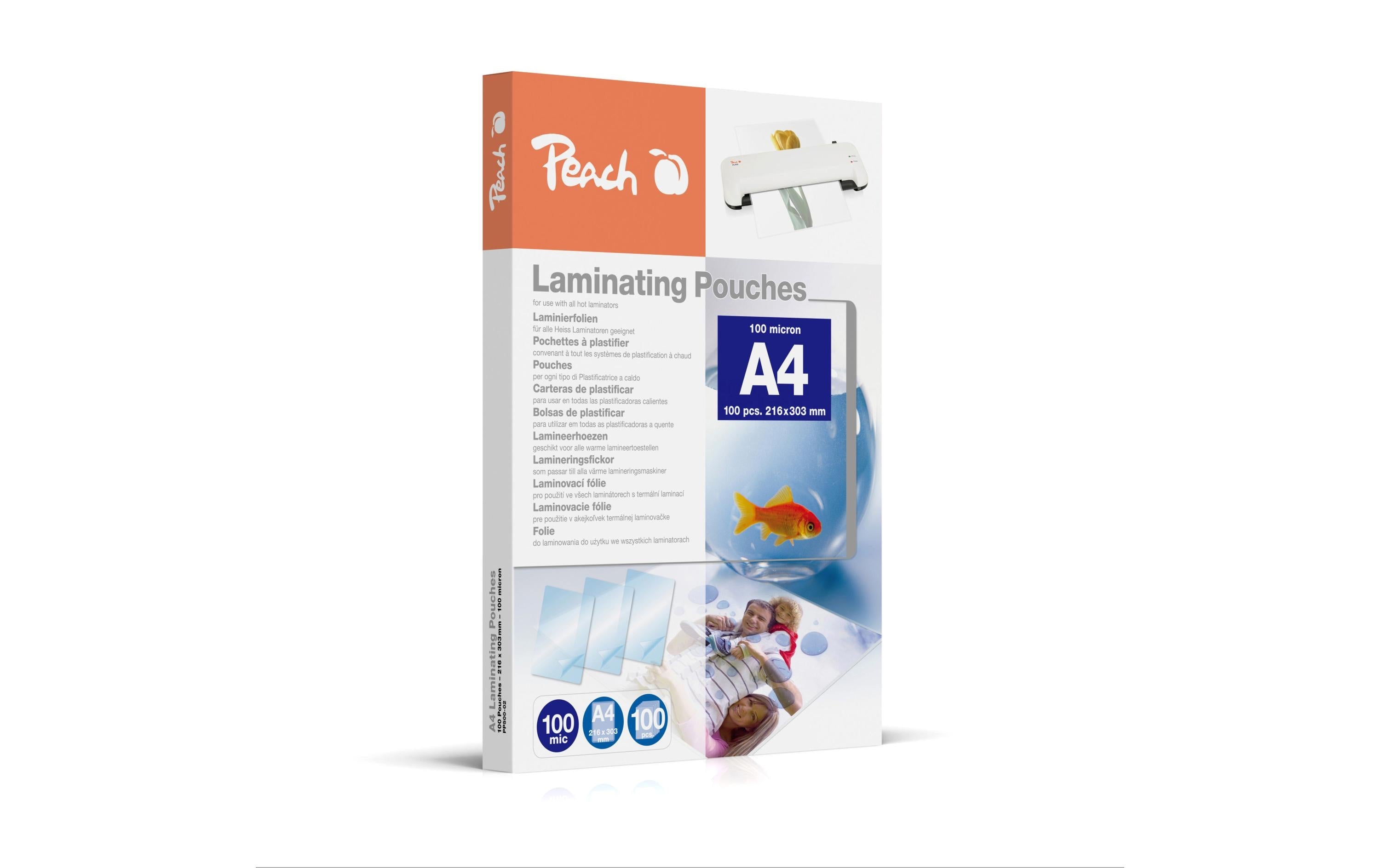 Peach Laminierfolie A4 100mic, 100 Stk.