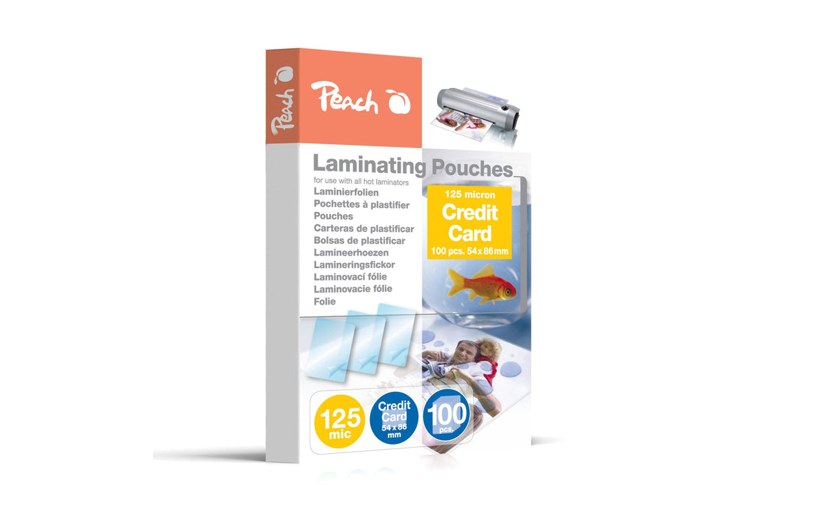 Peach Laminierfolie Credit Card 125mic, 100 Stk.