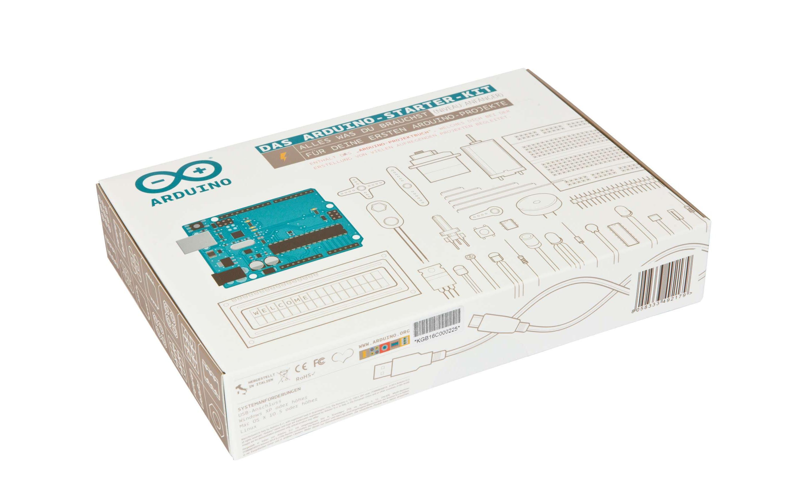 Arduino Starter Kit: Arduino Uno R3,Deutsch inkl. Breadboard, Kabel, LEDs, u.v.m.