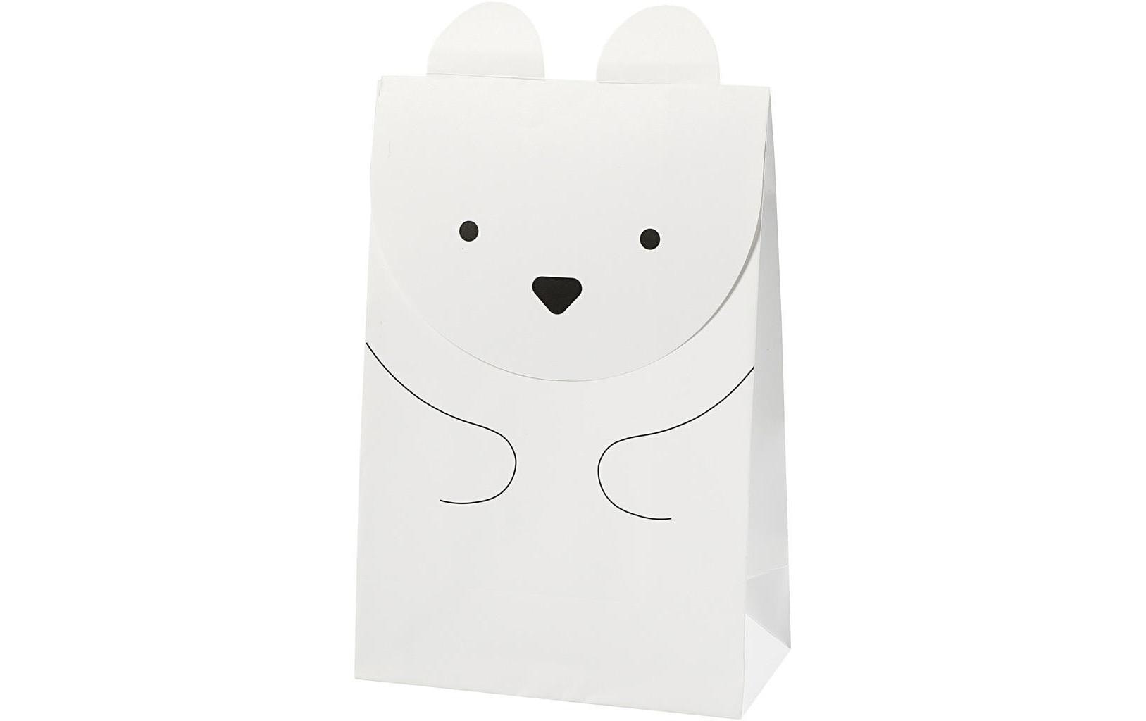 Creativ Company Geschenktüte Eisbär 6 Stück, 6 x 12 x 18 cm