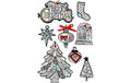 Creativ Company Weihnachtssticker3D 32-80 x 25-65 mm, 8 Stück