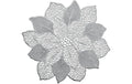 Zeller Present Tischset Flower silber 49x47cm, PVC, 1 Stück
