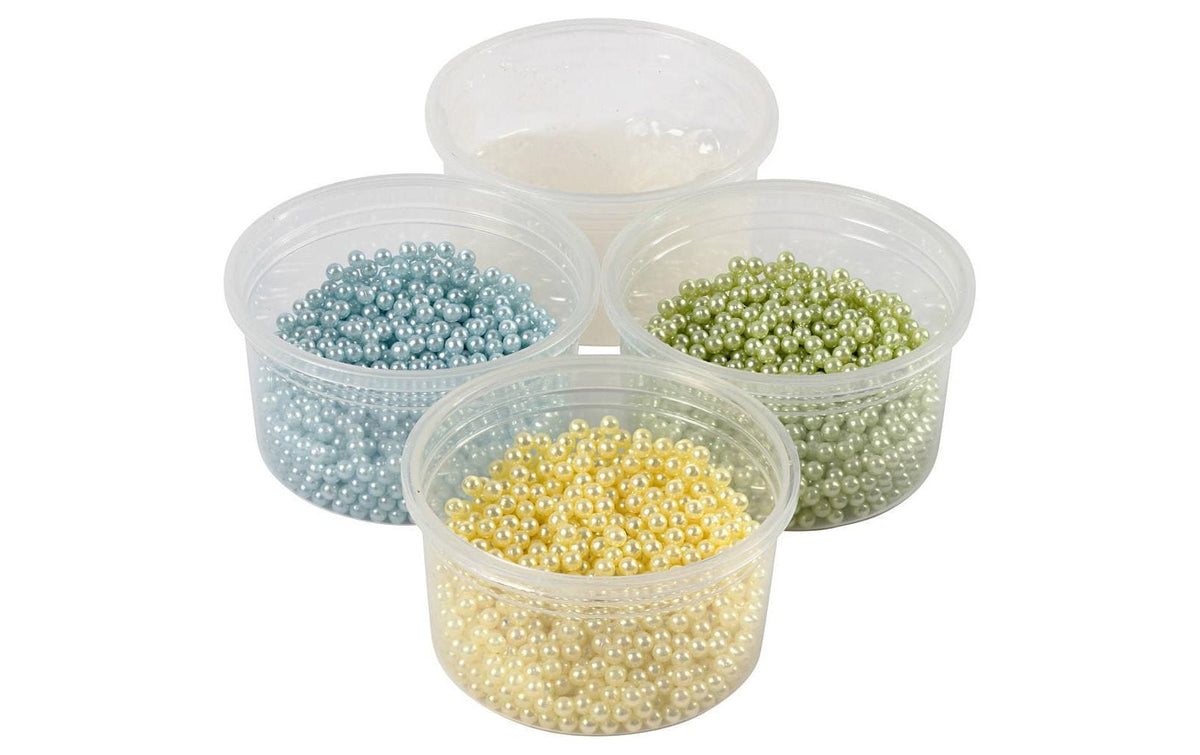 Creativ Company Pearl Clay 3 x 25 g, 38 g, Blau, Grün, Gelb