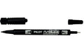 Pilot Twin Marker Slim schwarz 2 Spitzen, extra fein + fein