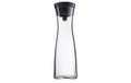 WMF Wasserkaraffe 1.0 l schwarz Basic aus Glas, Höhe 29cm