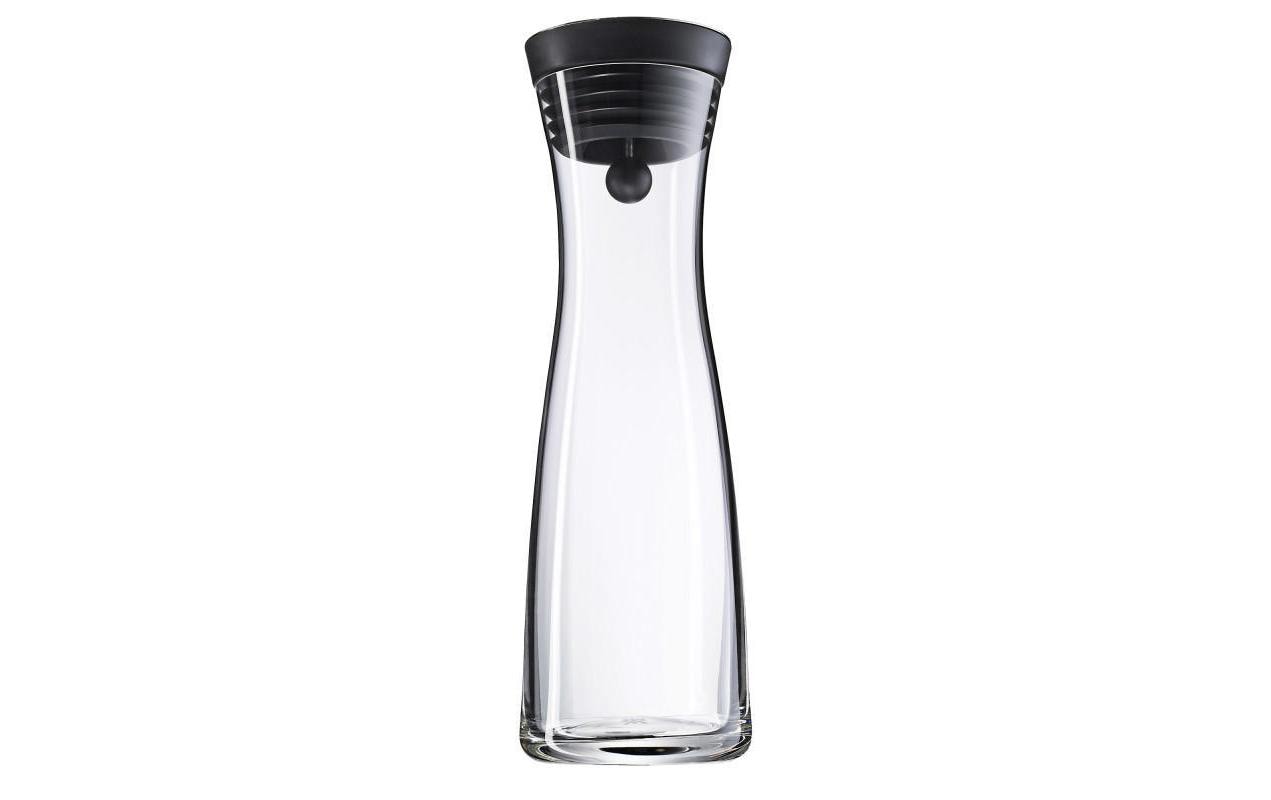 WMF Wasserkaraffe 1.0 l schwarz Basic aus Glas, Höhe 29cm