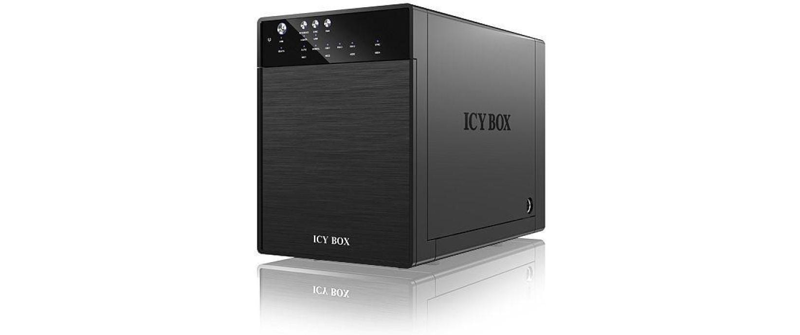 ICY BOX ext. 4x3.5" Gehäuse IB-3640SU3 schwarz, USB3.0, eSATA, 4 HDD