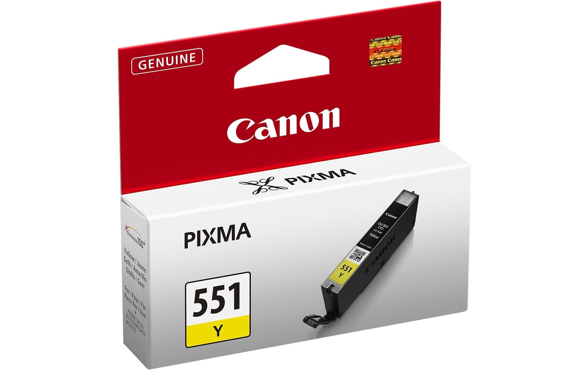 Tinte Canon CLI-551Y yellow, 7ml PIXMA MG5450/MG6350/iP7250
