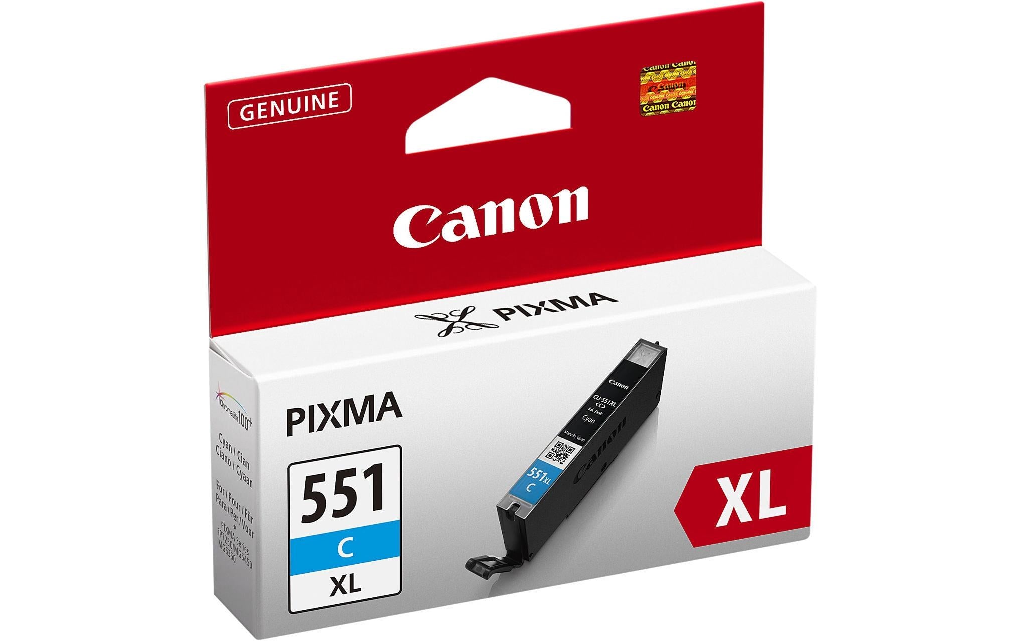 Tinte Canon CLI-551C XL cyan, 11ml PIXMA MG5450/MG6350/iP7250