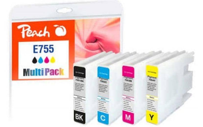 Peach Tinte Epson No 755XL Multipack 1x130, 3x70 ml, 1x5000, 3x4000 Seiten