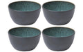 Bitz Schale 14cm schwarz/grün 4 Stk., 10cm Durchmesser, Stoneware