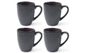 Bitz Kaffeetasse 30cl schwarz/violett 4 Stk., Stoneware
