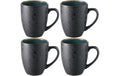 Bitz Kaffeetasse 30cl schwarz/grün 4 Stk., Stoneware