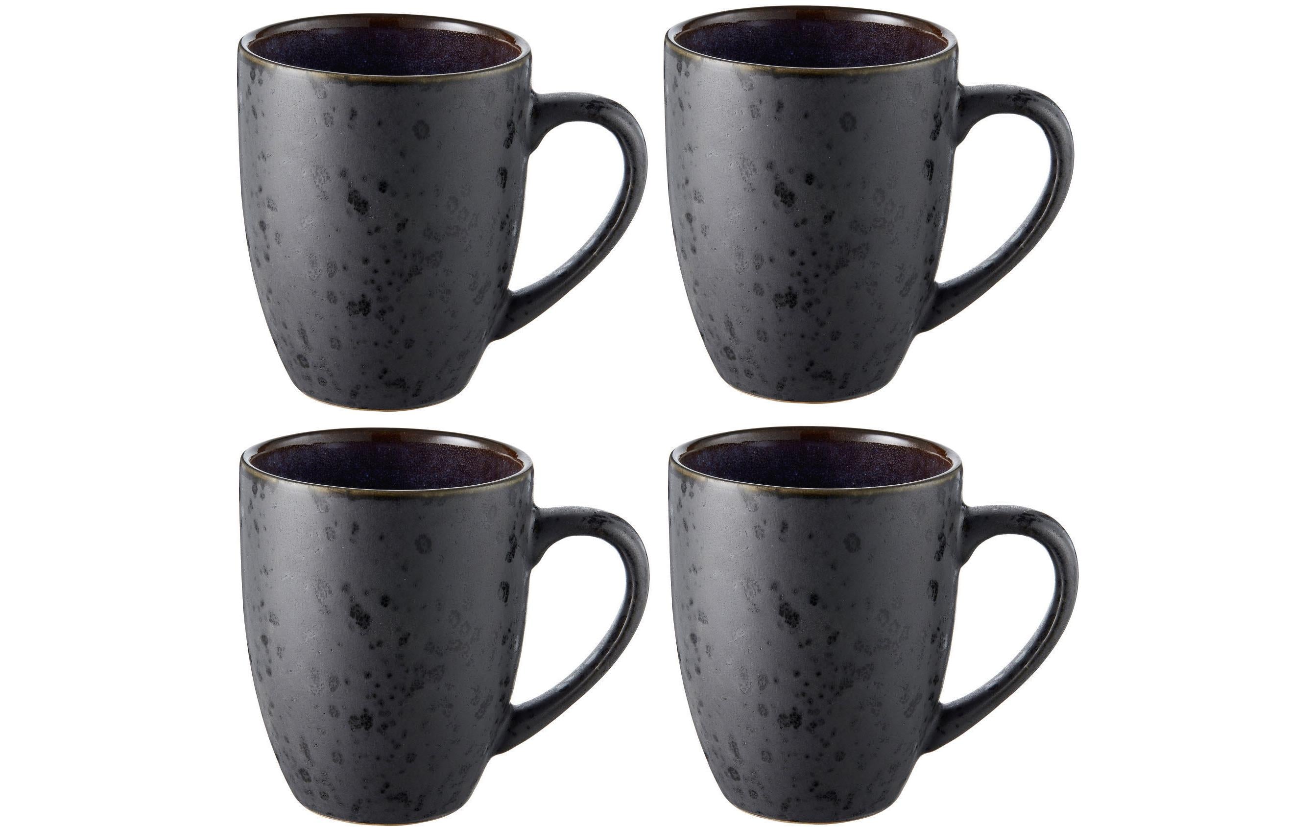 Bitz Kaffeetasse 30cl schwarz/dunkelblau 4 Stk., Stoneware