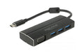 Delock USB 3.1 Gen1 Adapter Type-C Stecker 3x USB Typ-A + 1x VGA