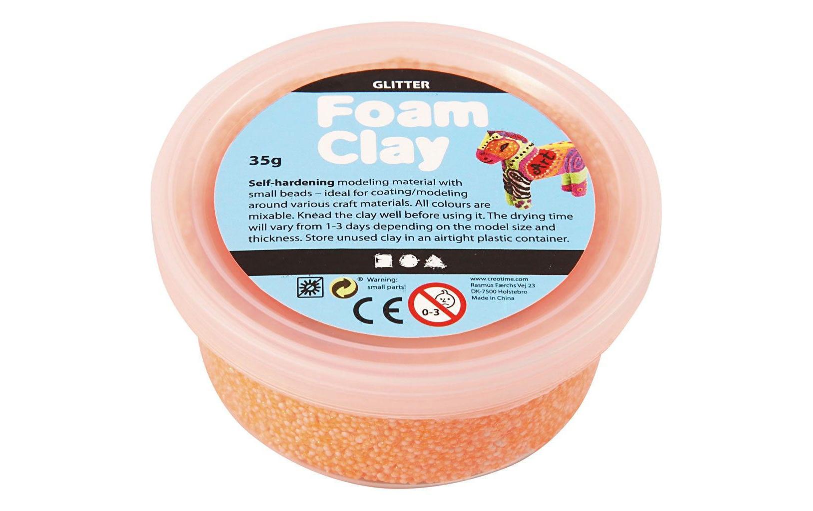 Creativ Company Foam Clay 35g, Glitzer orange