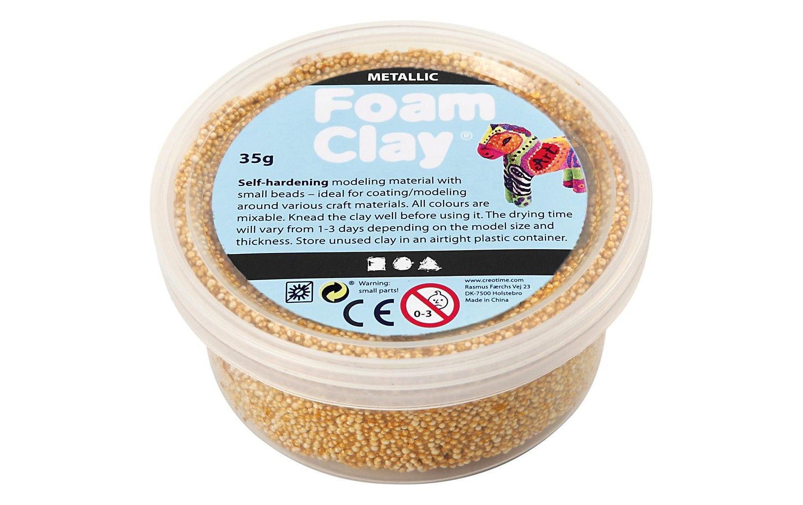 Creativ Company Foam Clay 35g, Metallic gold