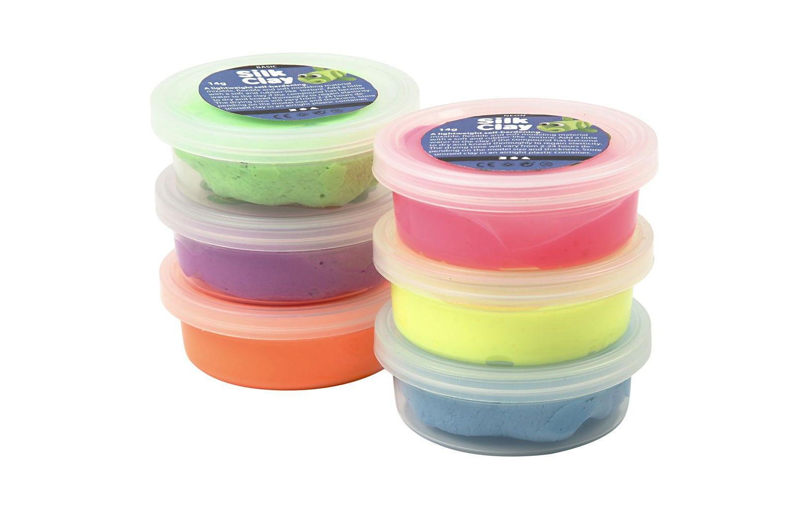 Creativ Company Silk Clay 6 x 14 g, Neon