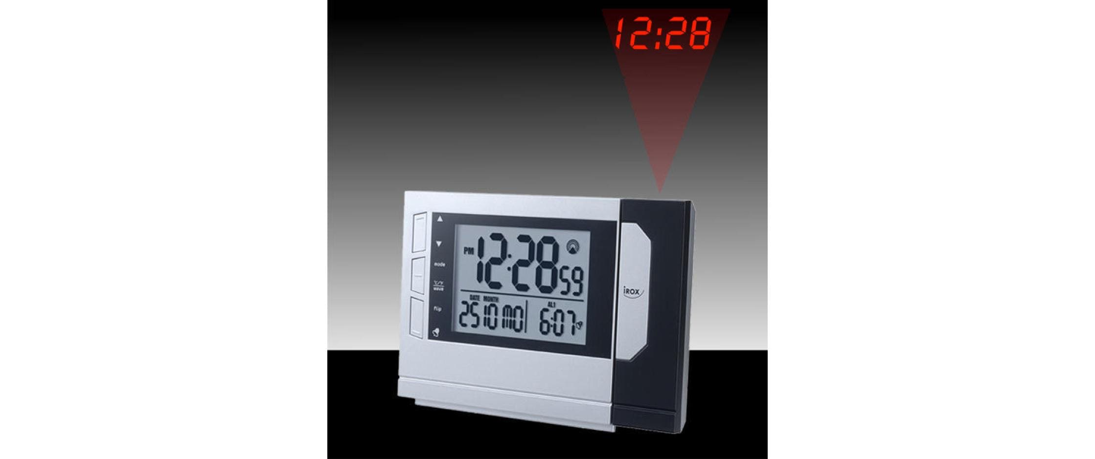 iROX Projektions-Funkwecker LAVA Wecker, Thermometer, Snooze