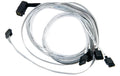 Adaptec HD-SAS Kabel: SFF-8643-4xSATA, 0.8m intern,mit Sideband,1 Stecker 90° gewinkelt