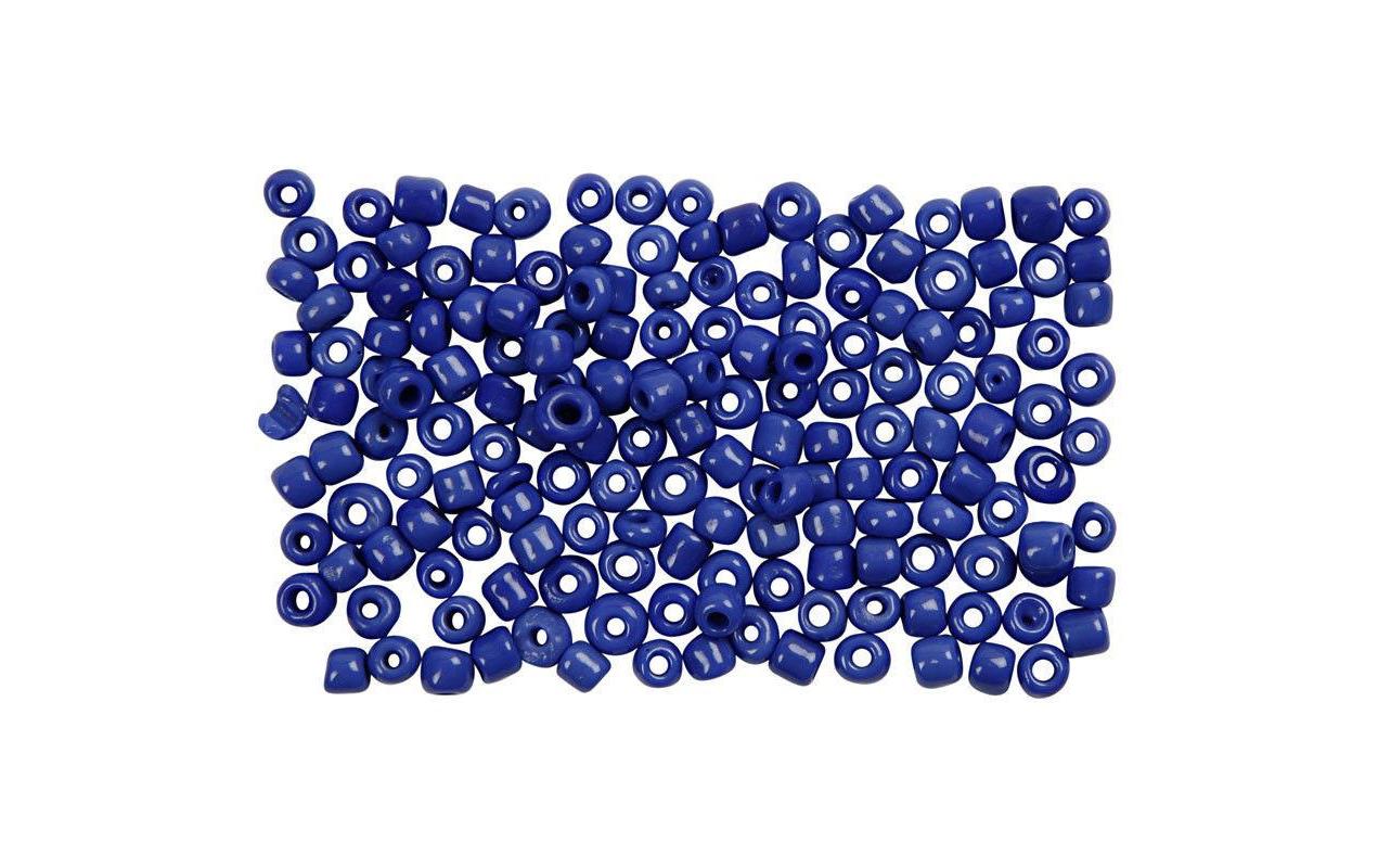 Creativ Company Rocailles Glasperlen blau, 25 g, D: 3 mm, Loch D: 0.6-1 mm