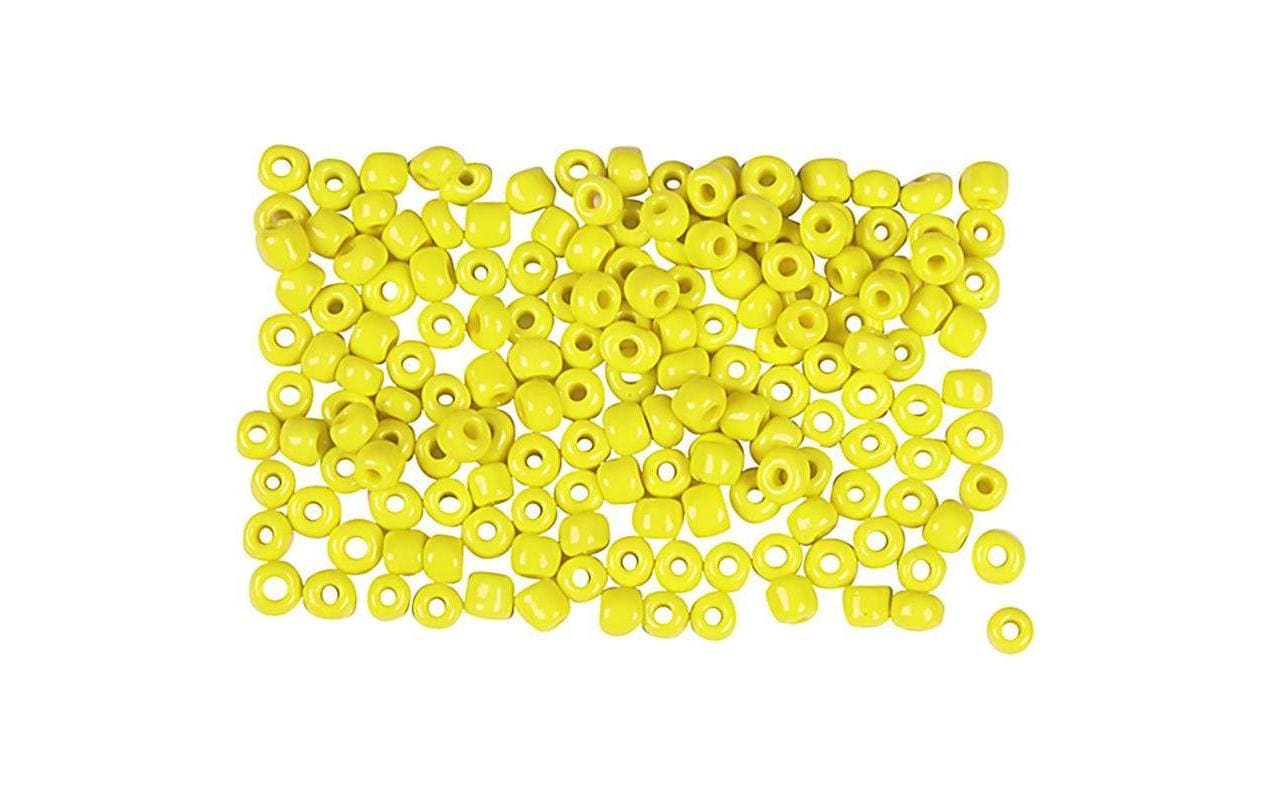 Creativ Company Rocailles Glasperlen gelb, 25 g, D: 3 mm, Loch D: 0.6-1 mm