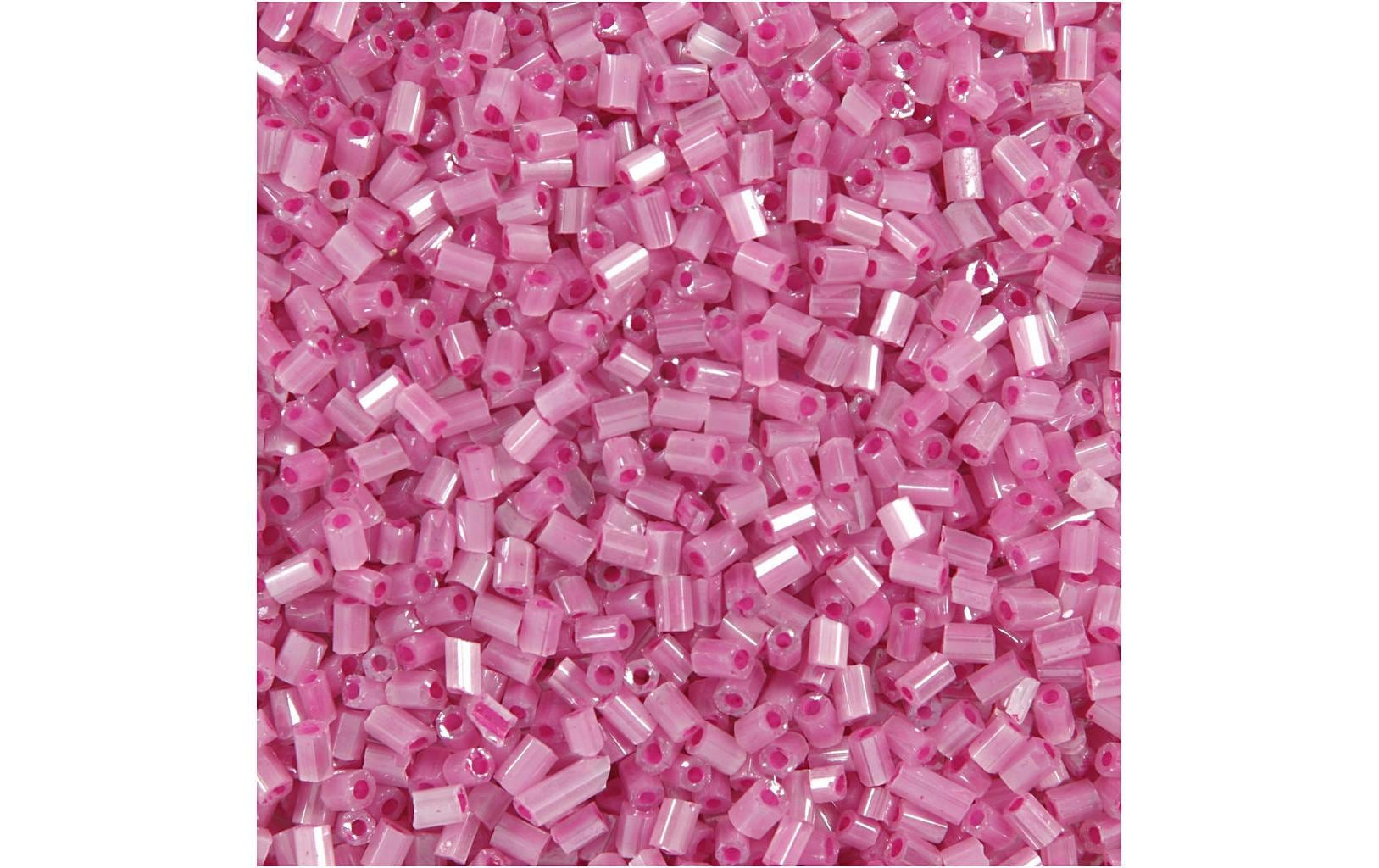 Creativ Company Rocailles Glasperlen rose, 25 g, D: 1.7 mm, 0.5 mm