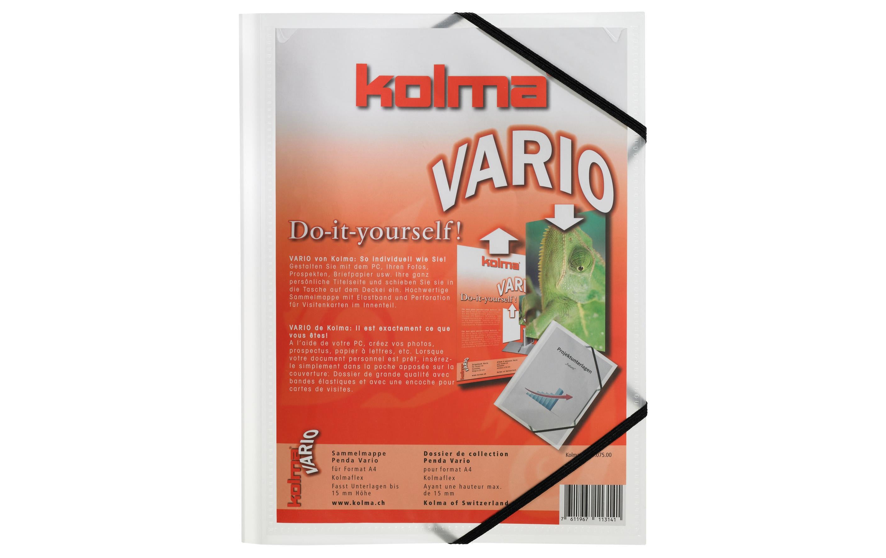 Kolma Gummizugmappe Penda Vario A4 KolmaFlex, farblos