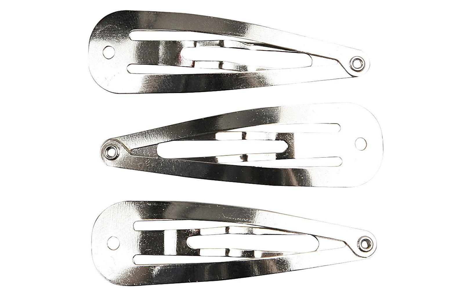 Creativ Company Haarclip silber, B: 14 mm, L: 45 mm, 10 Stück