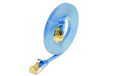 Slim Wirewin Patchkabel: U/FTP, 1.0m, blau Cat.6A, geschirmt, PVC, flach, 1.85x6mm