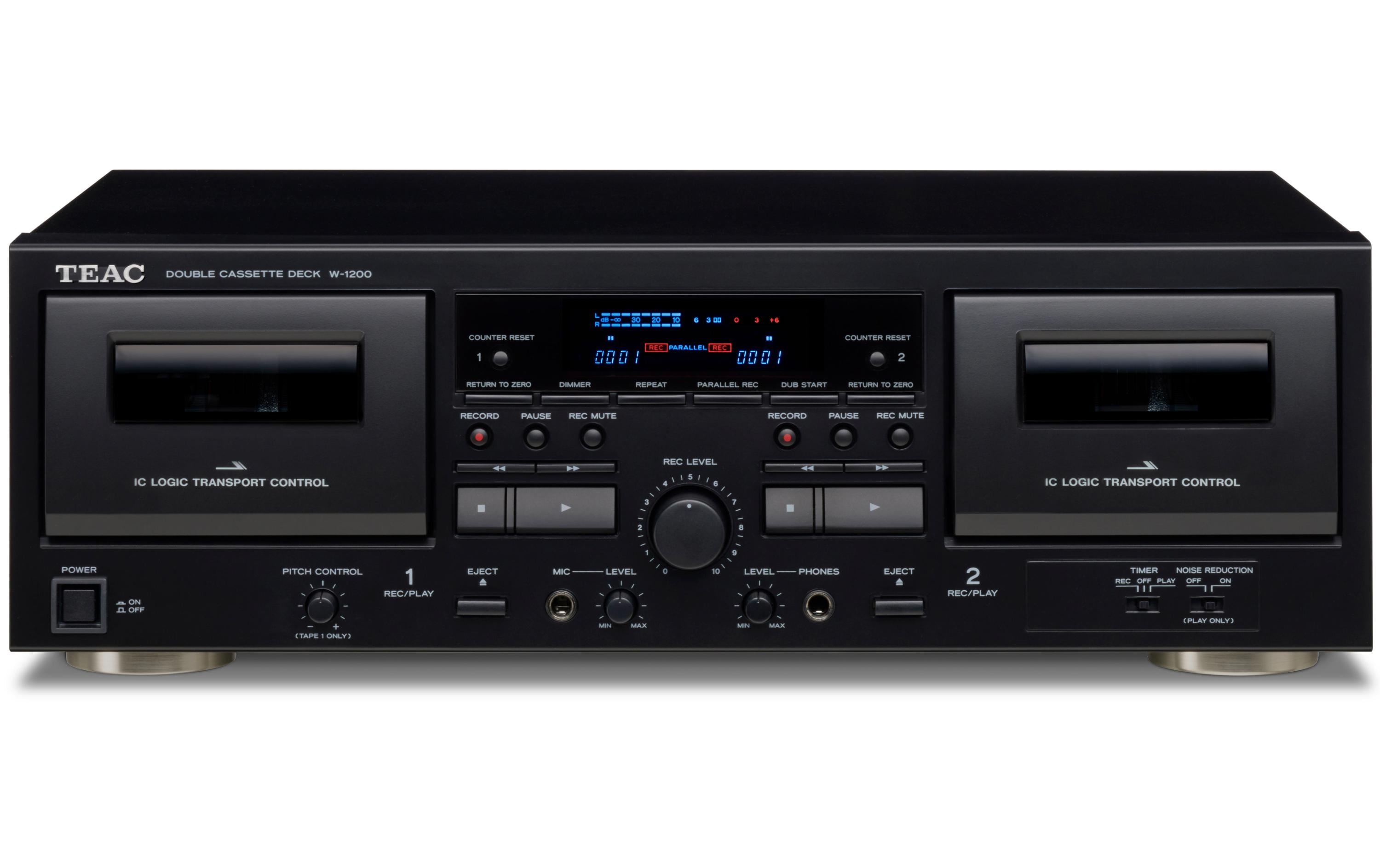 TEAC Doppel Kassette Deck + Karaoke mixer Schwarz