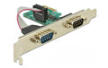 Delock 89918 PCI Express Karte 2x Seriell, RS-232 DB9 Stecker