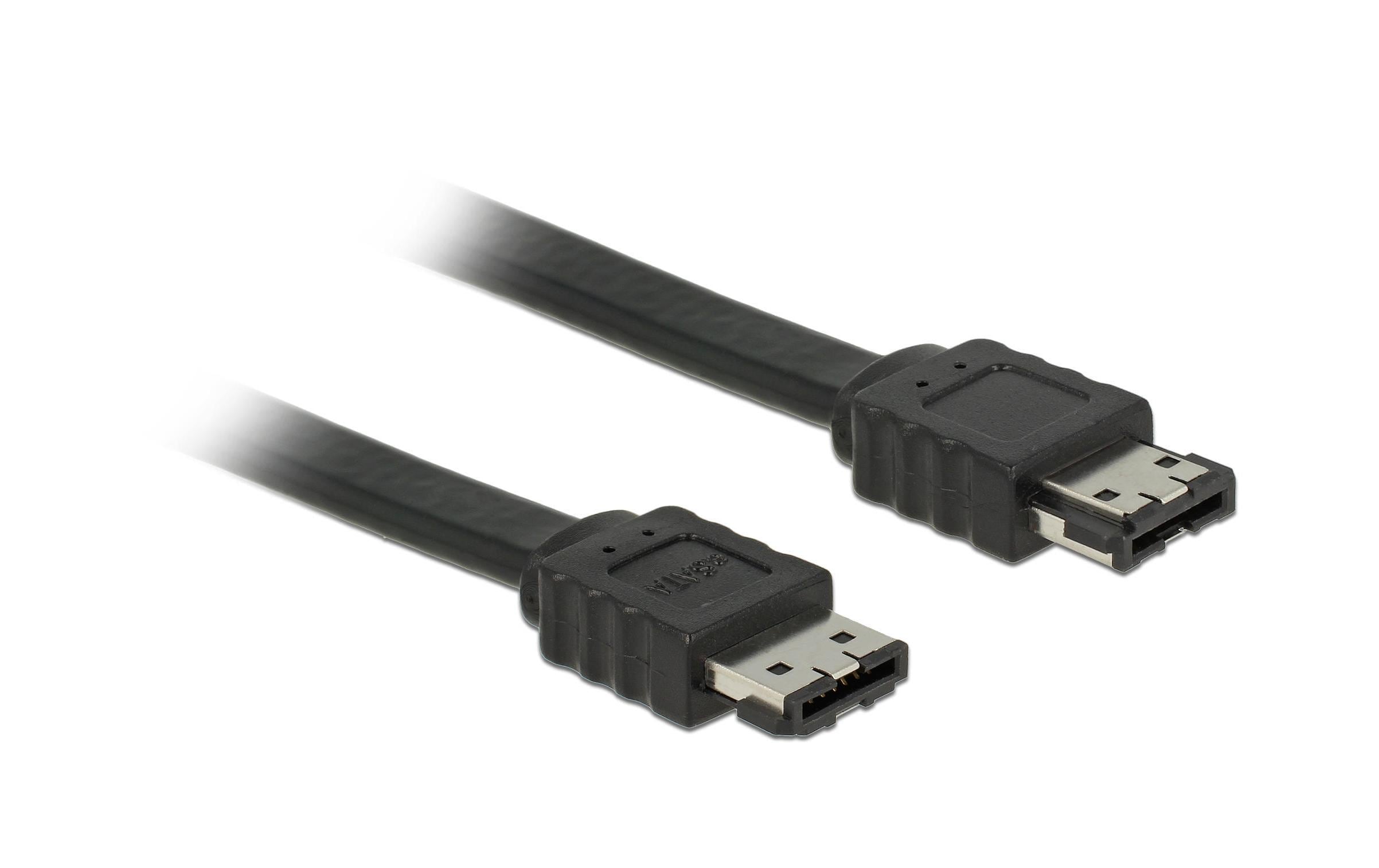 Delock eSATA Kabel: 1m, eSATA Buchse schwarz