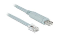 Delock USB zu RJ-45 Konsolenkabel, 5m RS-232, Kompatibel mit Cisco Geräten, grau