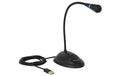 Delock USB Microphon mit Mute+On/Off Taste 1.7m verdrehsicherers USB-Kabel