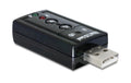 Delock USB Soundadapter, 3.5mm In & Out, 24Bit/96Khz, 7.1 Virtual Sound