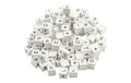 Creativ Company Buchstabenperlen weiss, 8x8 mm, L-Grösse: 3 mm, 96 Stück
