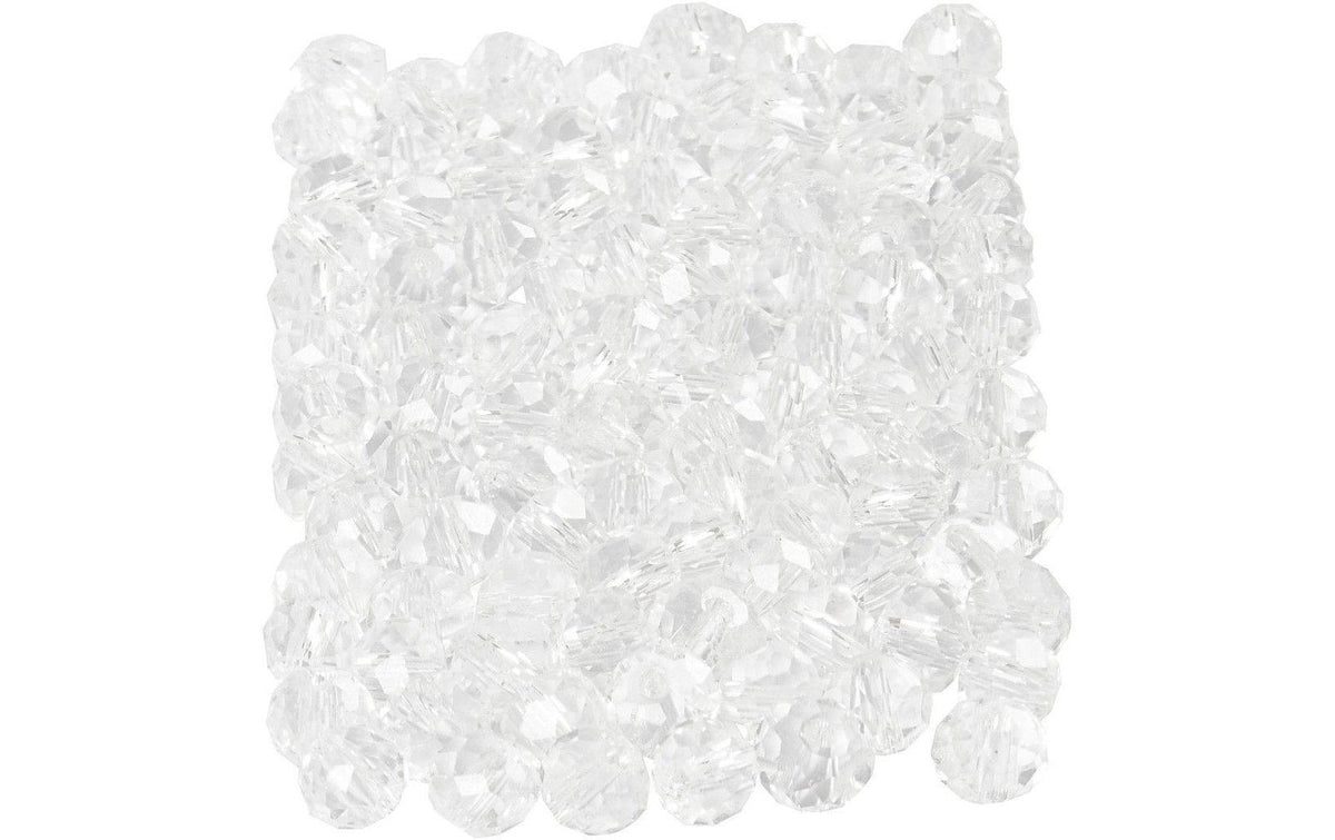 Creativ Company Glasschliffperlen glas, 3x4 mm, L-Grösse: 0.8 mm, 100 Stück