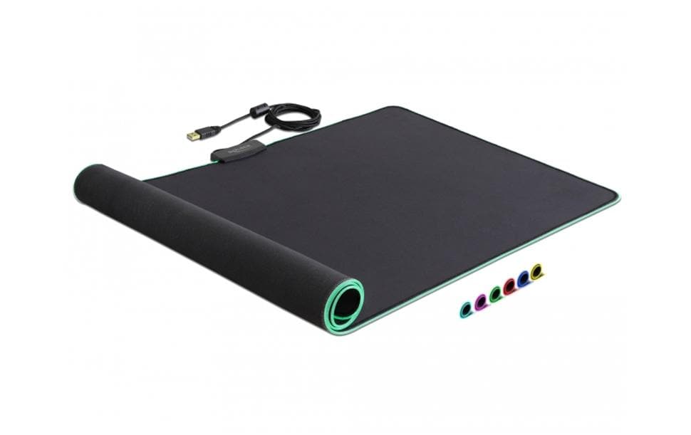 Delock USB Mauspad 920 x 303 x 3 mm Mit RGB Beleuchtung